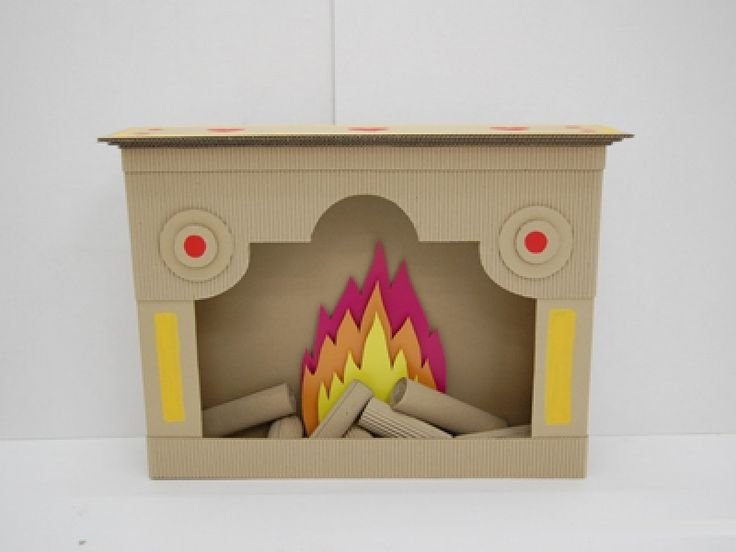 Камин из картона