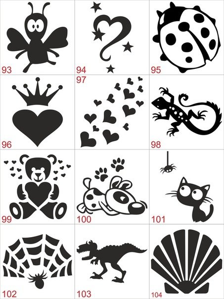 Трафарет для блеск-тату