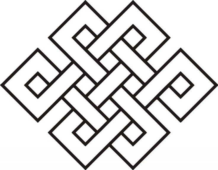 Бурятский орнамент узел счастья