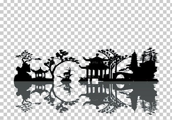 Векторные пейзажи в японском стиле