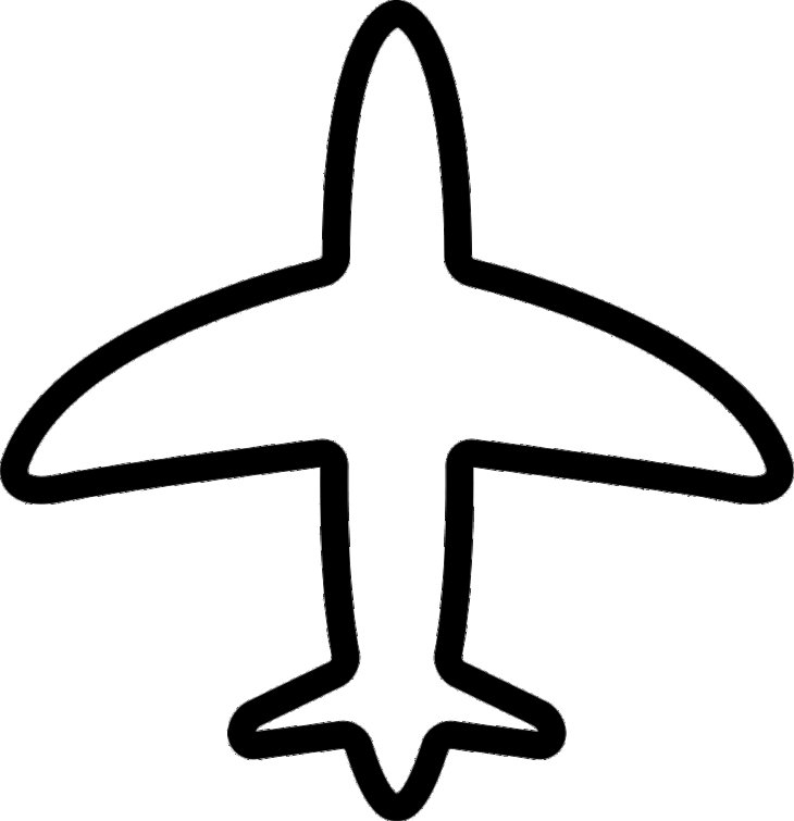 Самолет контур для детей