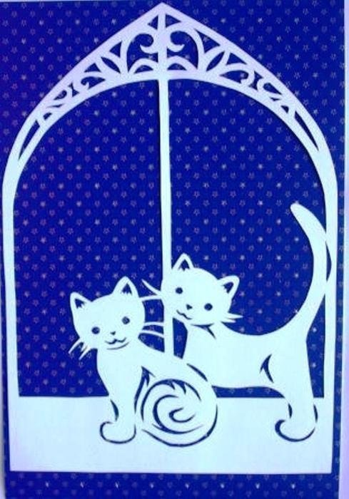 Новогодние вырезалки кошки