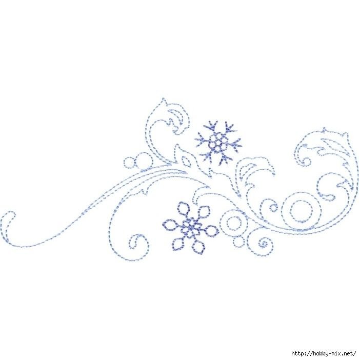 Снежные узоры трафареты