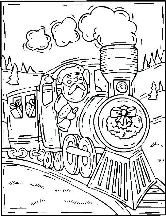 Раскраска паровозик