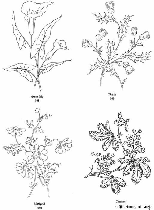 Узоры для вышивки гладью цветы