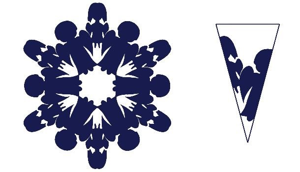 Трафарет «снежинки»