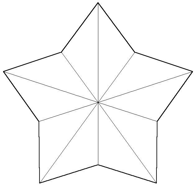 Объемная пятиконечная звезда из бумаги