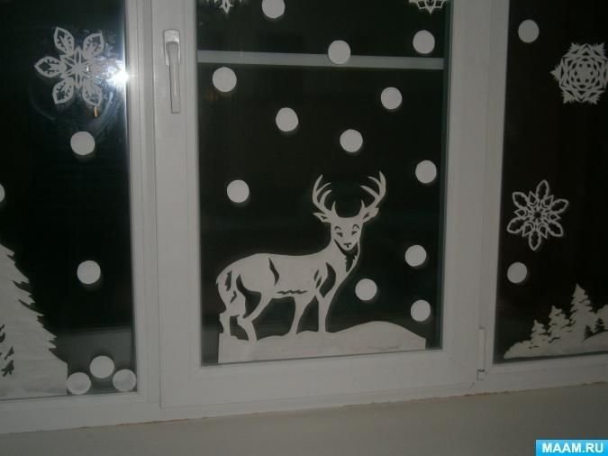 Вытынанки на окна зимняя сказка
