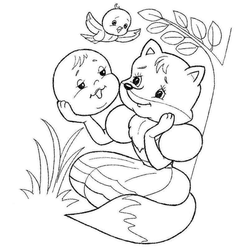 Раскраска "Колобок"