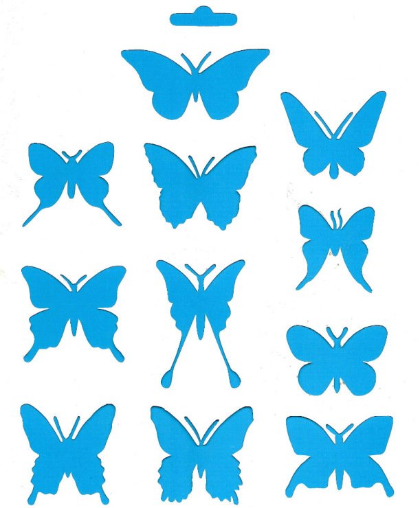 Трафарет бабочки на стену