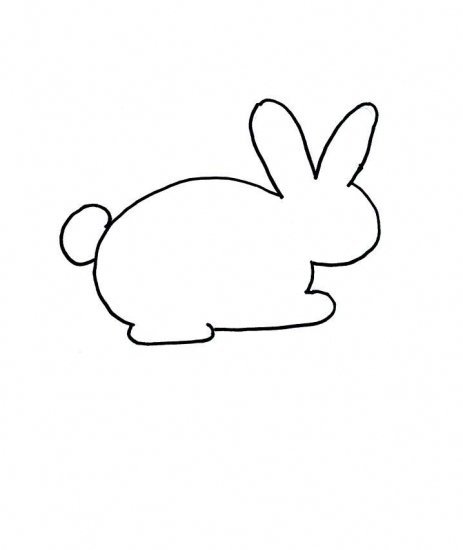 Трафарет зайца