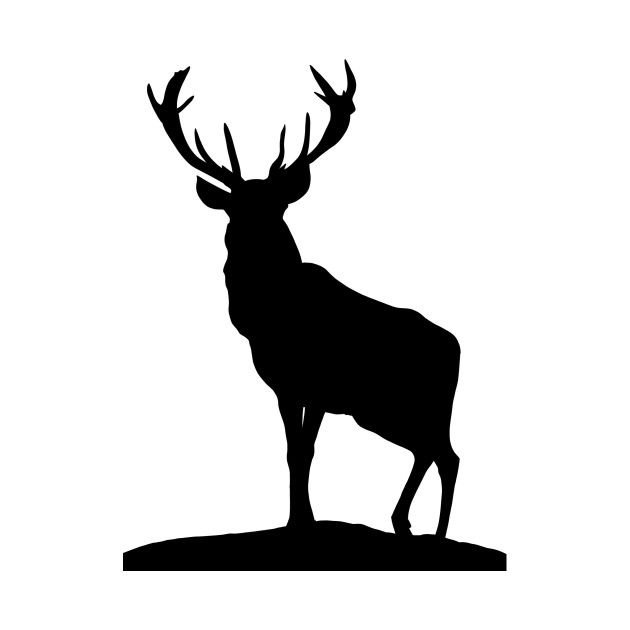 Северный олень силуэт