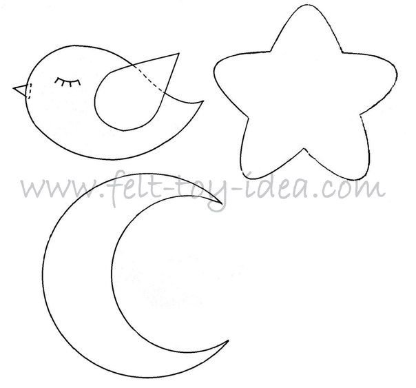 Мобили из фетра выкройки