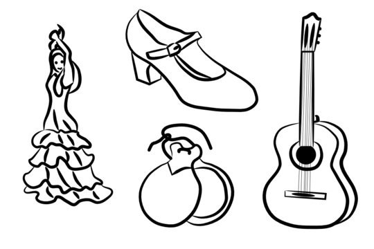 Символы Испании раскраска