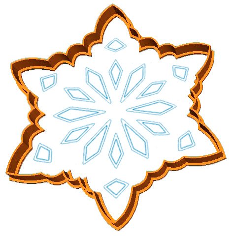 Трафарет снежинки пряные