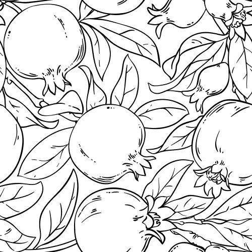 Трафарет Гранатовое дерево