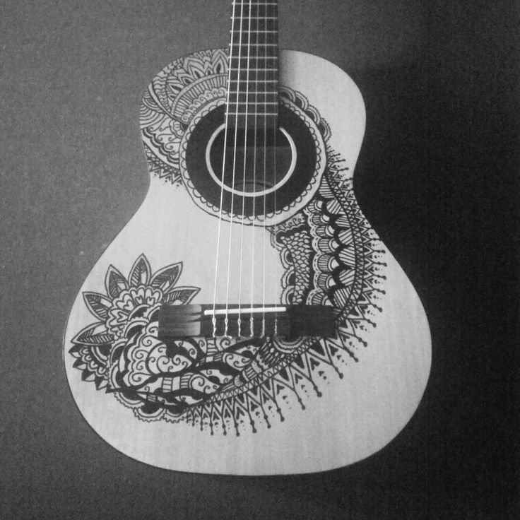 Разрисованные акустические гитары