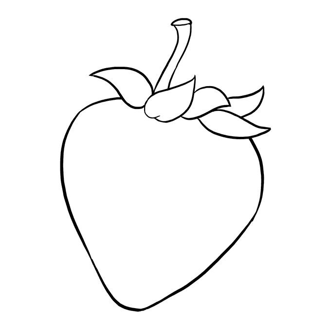 Трафарет клубники для вырезания