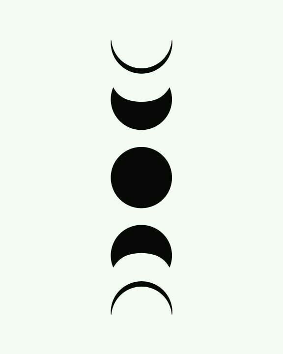 Тату лунные фазы