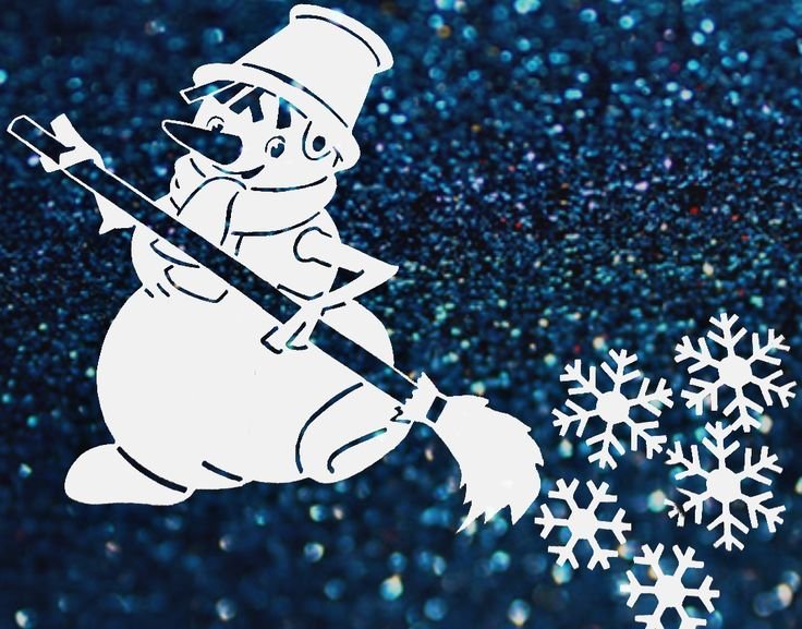 Снеговик с метлой