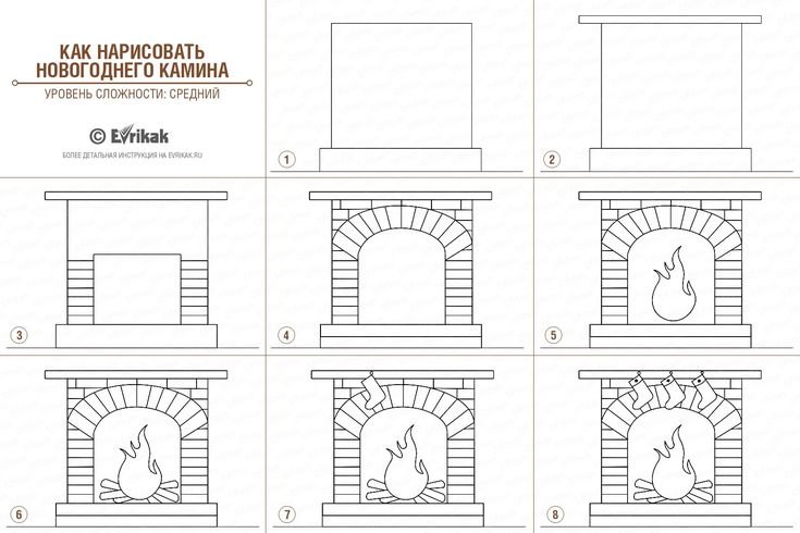 Рисунок камина