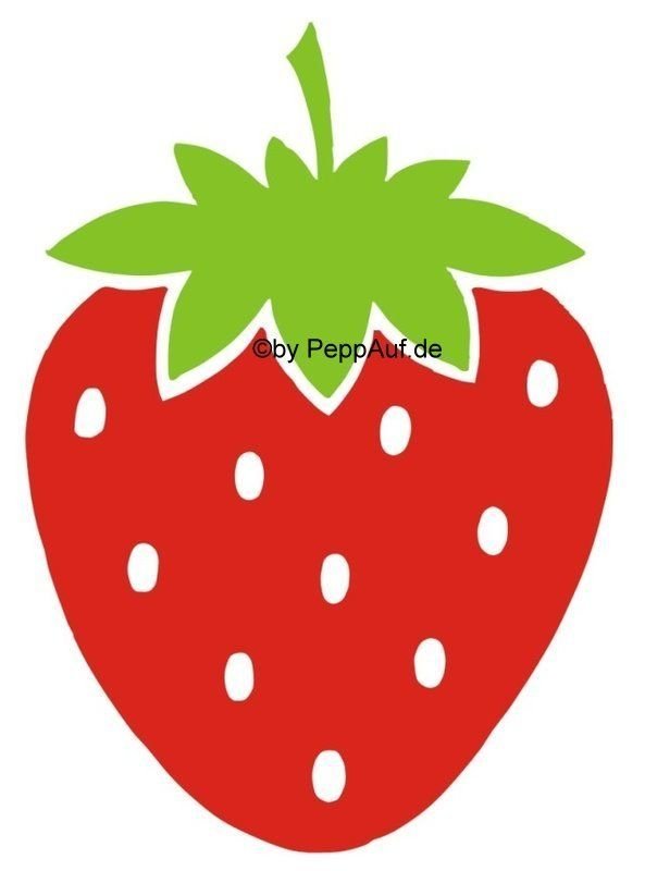 Клубника трафарет