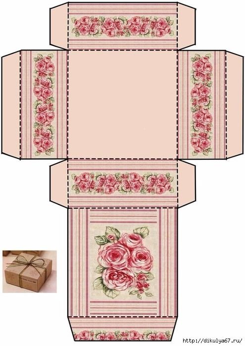 Развертки коробок для подарков