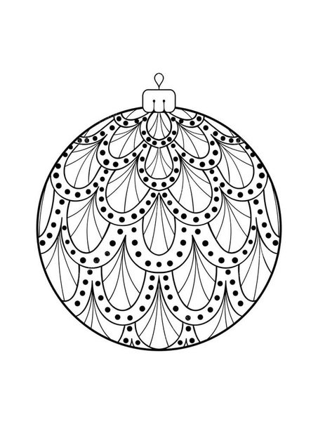 Новогодние шары раскраска