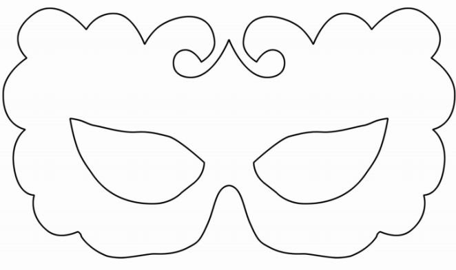 Карнавальная маска трафарет