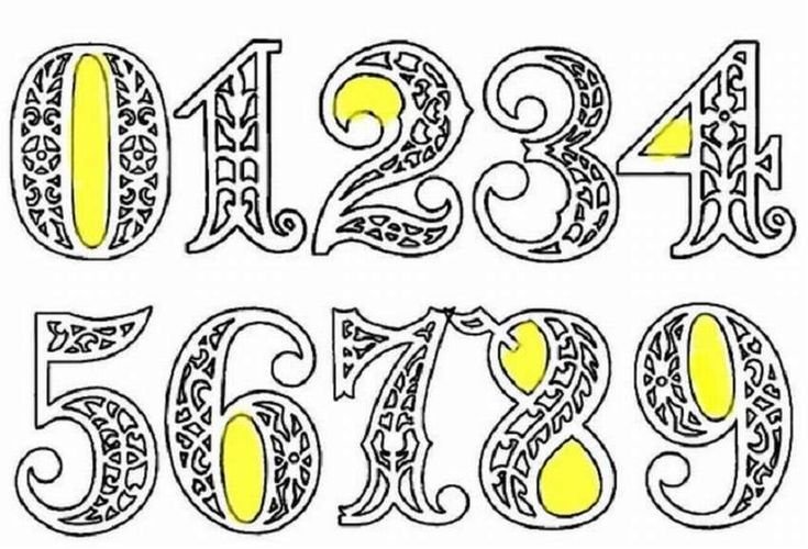 Красивые цифры для вырезания