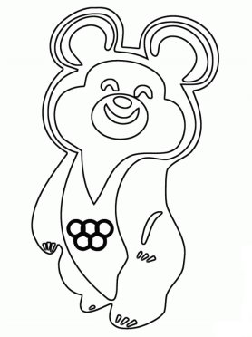 Олимпийский мишка 1980 рисунок