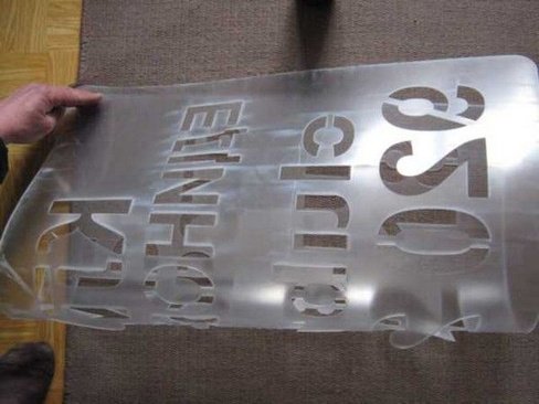 Трафарет из пластика