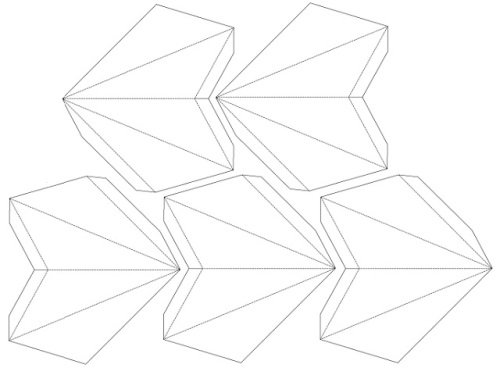 Трафарет объемной звезды