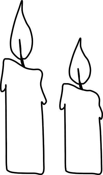 Свеча раскраска для детей