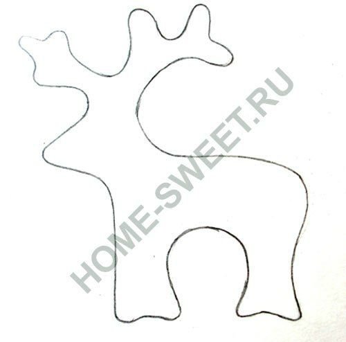 Олень из фетра выкройка