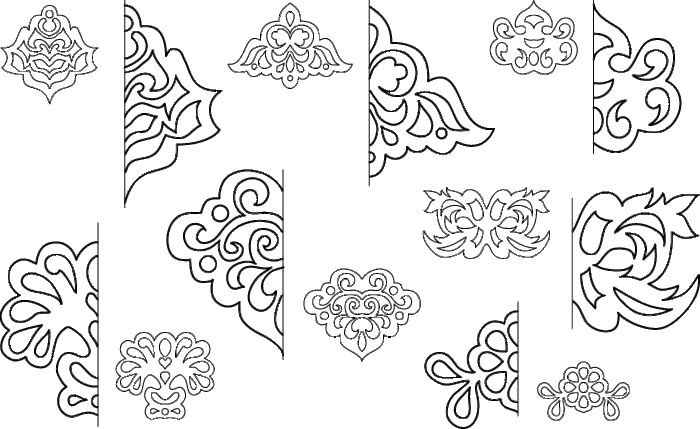 Трафареты узоров для вырезания