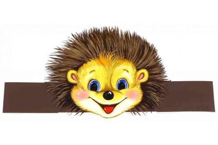 Маски ежика для детей на голову