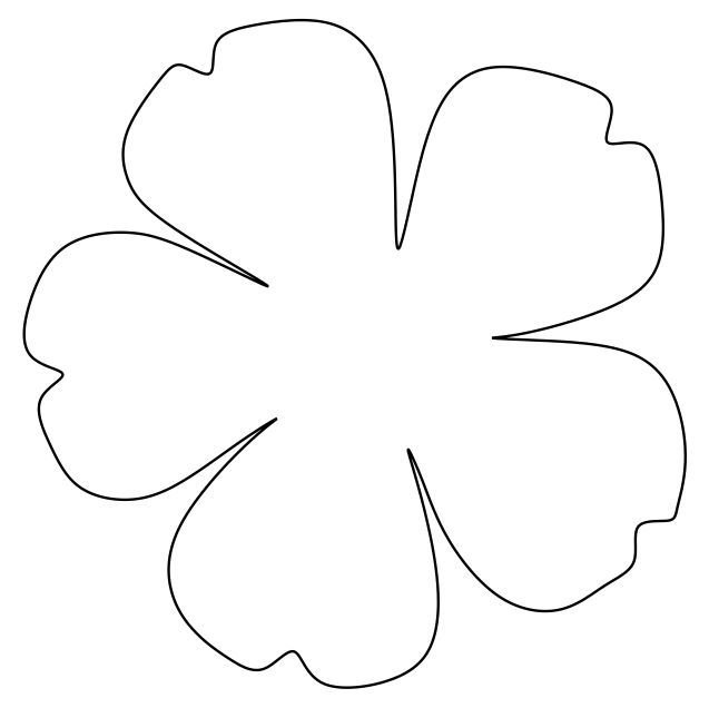 Трафареты цветов крупные