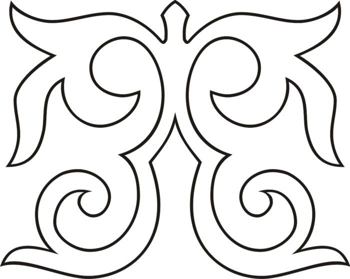 Казахский орнамент раскраска