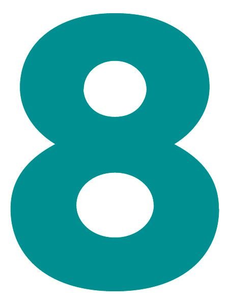 Цифра 8 Формат а4