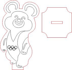 Олимпийский мишка раскраска