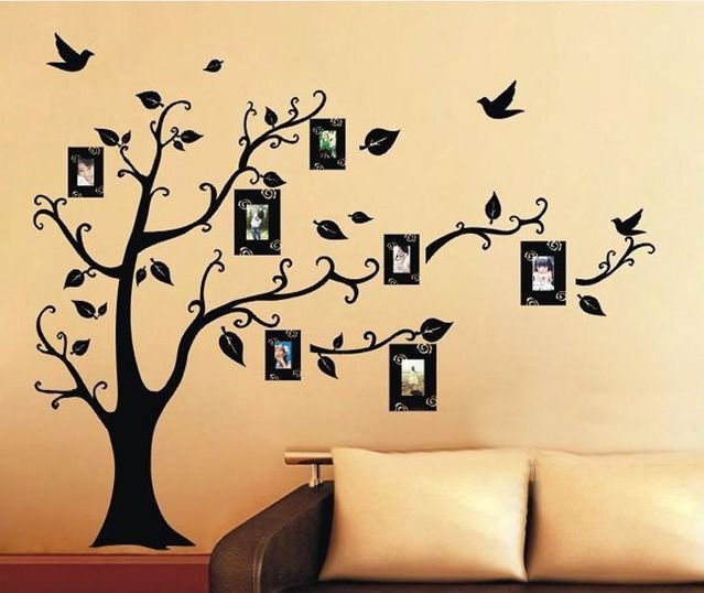 Декор стены деревом