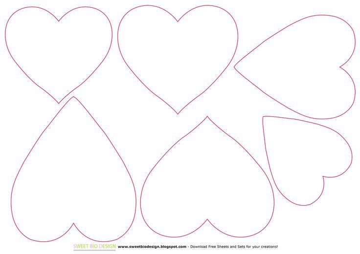 Сердечки шаблоны для вырезания