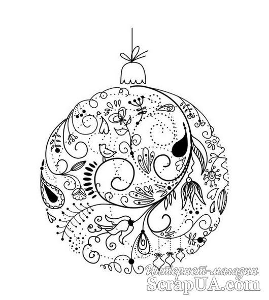 Узоры для росписи новогоднего шара