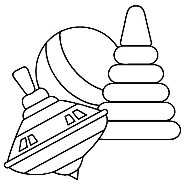 Раскраска для малышей. Игрушки