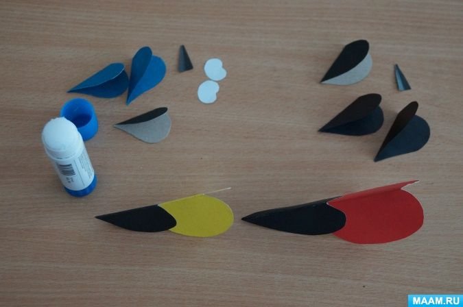 Конструирование из бумаги Снегирь