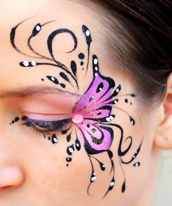 Аквагрим узоры на лице