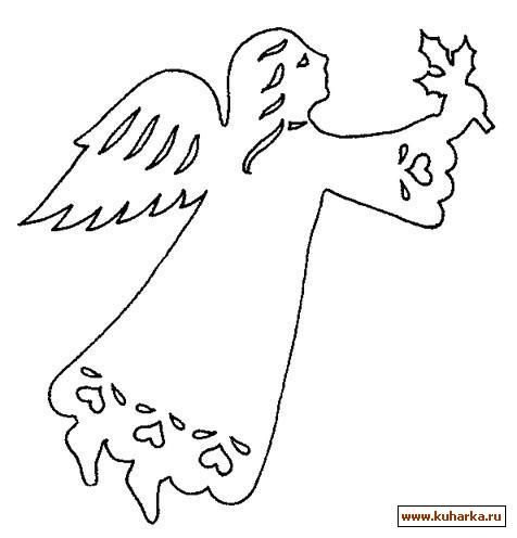 Трафареты рождественских ангелов