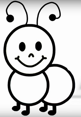 Раскраска гусеница для малышей