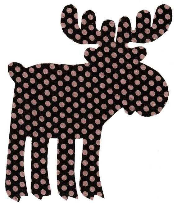 Аппликация олень шаблон